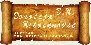 Doroteja Milošanović vizit kartica